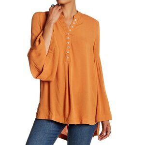 Free People Easy Girl Henley Bell Sleeve Tunic M